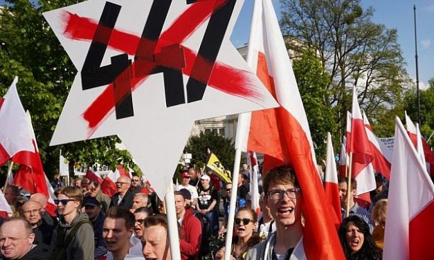 Poles Hold Anti-Semitic Rally Outside American Embassy in Warsaw