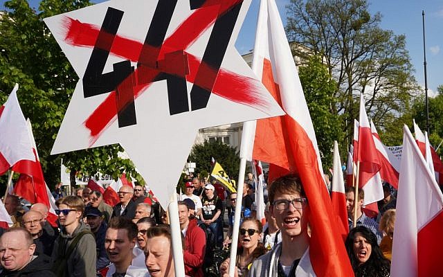 Poles Hold Anti-Semitic Rally Outside American Embassy in Warsaw