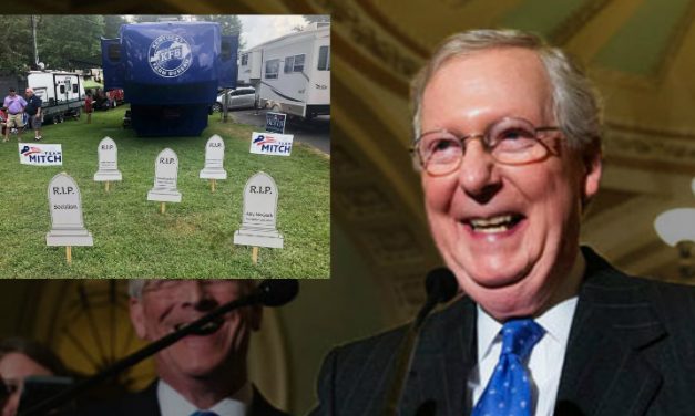 Moscow Mitch Laughs in the Face of Grieving Mass Shooting Victims